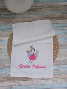 Prosop gradinita/cresa personalizat prin broderie Zanuta Pink
