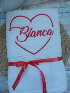 Prosop personalizat Inima -Bianca