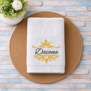 Prosop personalizat Monograma Queen-nume