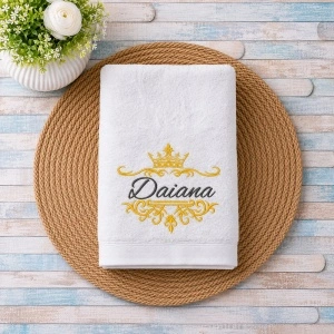 Prosop personalizat Monograma Queen-nume