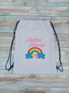 Saculet gradinita personalizat Curcubeu