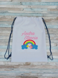Saculet gradinita personalizat Curcubeu