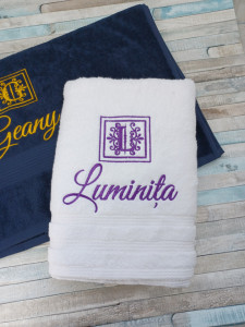 Set 2 prosoape Monograma personalizate