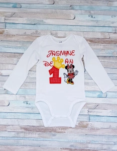 Set 5 tricouri aniversare 1 an ,Minnie Mouse