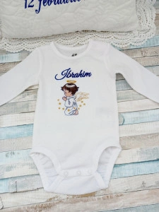 Set cadou nou nascut pernita și body - Ingeras Bleumarin