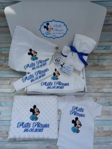 Trusou botez baiat Mickey Mouse, 10 piese