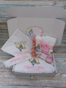 Trusou botez fetita Strumfita, 8/9piese
