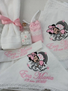 Trusou botez fetita tematica Minnie Sleep ,7 piese