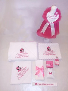 Trusou botez Minnie Mouse Baby fluturasi 3D ,10 piese - Img 1