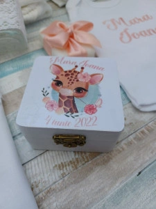 Trusou botez personalizat Girafa, 9 piese