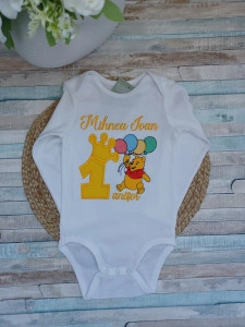 Body personalizat 1 an Ursulet Winnie