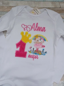Body personalizat Ursulet Fetita Roz 1 anisor