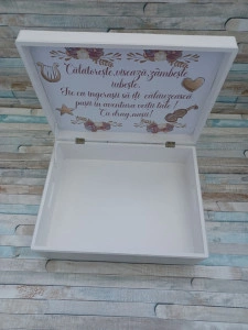 Cufar trusou din lemn personalizat Zanuta,dimensiune 40/30/10 cm