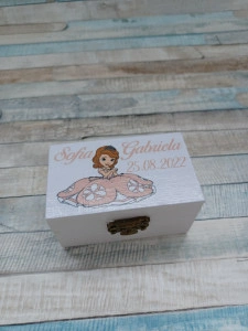 Cutiuta pentru prima suvita Sofia -roz pudra