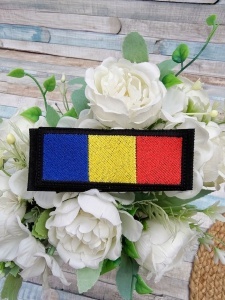 Pach brodat drapel Romania 9x3cm