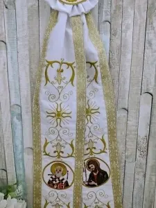 Paterita brodata cu Sf Nicolae si Sf Ioan Botezatorul