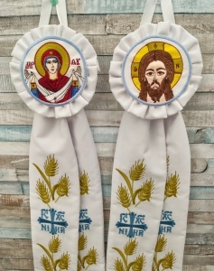 Paterite brodate Iisus Hristos si Maica Domnului