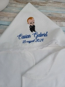 Prosop cu gluga personalizat Baby Boss 60x125cm