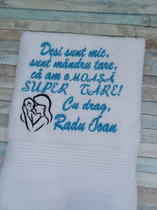 Prosop personalizat Cadou Moasa-baiat  70x140 cm