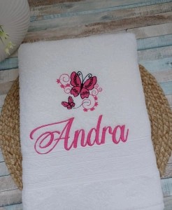 Prosop personalizat Fluturas roz