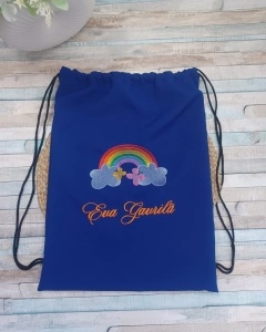 Saculet gradinita personalizat Curcubeu