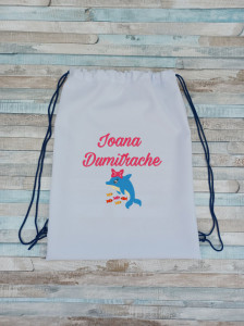 Saculet gradinita personalizat Delfin