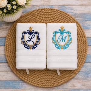 Set 2 prosoape personalizate Monograma