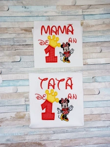 Set 5 tricouri aniversare 1 an ,Minnie Mouse