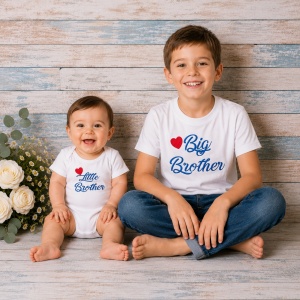 Set body si tricou Little Brother Big Brother