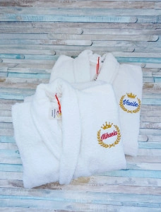 Set halate baie din bumbac ,personalizate Monograma