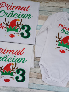 Set tricouri Primul Craciun in 3-Ren