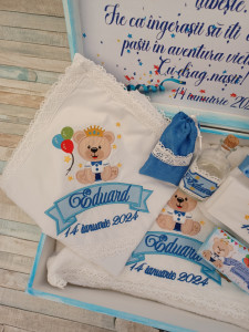 Trusou botez baiat Ursulet albastru