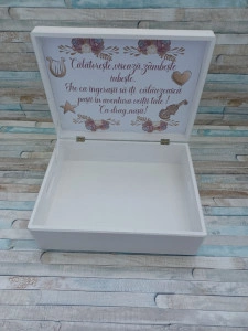 Cufar trusou din lemn personalizat Zanuta,dimensiune 40/30/10 cm