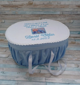 Cutie trusou botez personalizata Bleu ,Poza