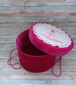 Cutie trusou botez tematica Balerina Roz