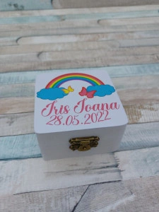 Cutiuta prima suvita personalizata Curcubeu