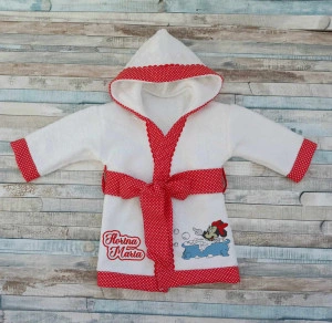 Halat de baie copii, din bumbac 100% Minnie cada