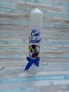 Lumanare botez Mickey Mouse Albastru