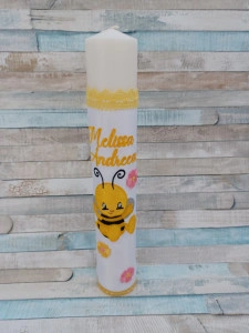 Lumanare botez personalizata Albinuta