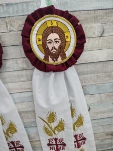 Paterite brodate Iisus Hristos si Maica Domnului II mov
