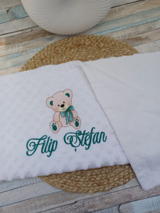 Paturica bebe personalizata Ursulet