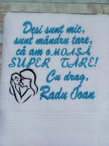 Prosop personalizat Cadou Moasa-baiat  70x140 cm