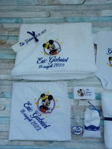 Trusou botez baiat Mickey Mouse cu stelute 10 piese