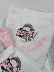 Trusou botez fetita tematica Minnie Sleep ,7 piese