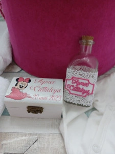 Trusou botez Minnie Mouse roz 