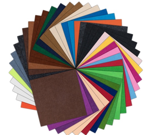 LOKLiK Felt Sheet Bundle 1.0 mm - Mixed Colours - 42 pack