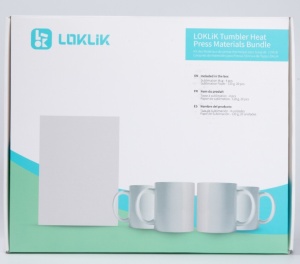 Kit starter LOKLiK pentru presă căni (tumbler) – căni sublimare + hârtie - Img 2