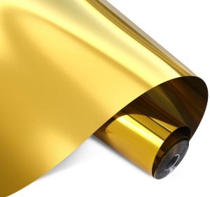 LOKLiK Permanent Adhesive Vinyl Mirror Metallic - Gold - 30.5 x 180 cm - Img 1