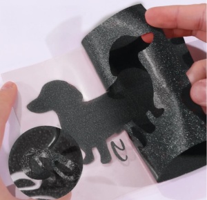 LOKLiK Vinil Termotransferabil HTV Glitter Black 30,5 x 90 cm - Img 3