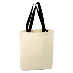 Sacosa Canvas Tote cu maner negru si fermoar